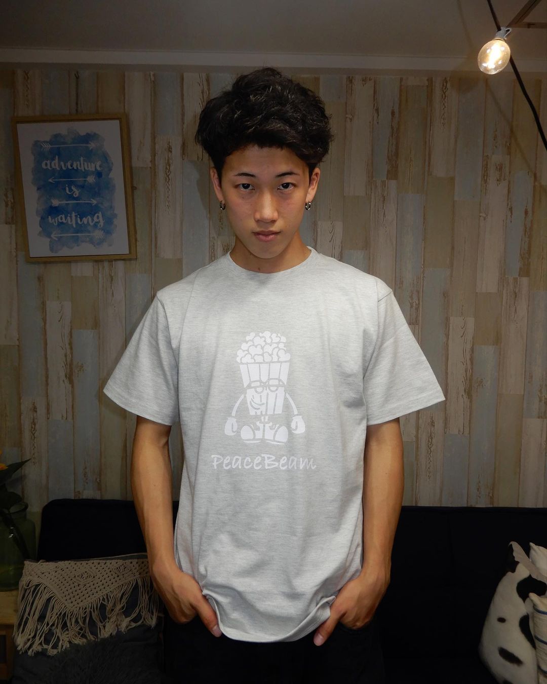 PeaceBeam Tee / Ash gray