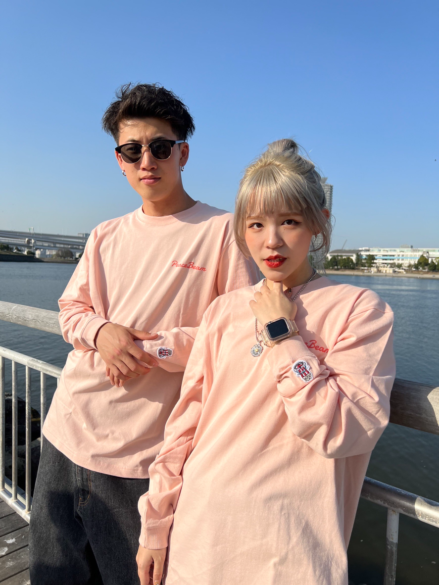 PeaceBeam moment LS Tee/ Off pink