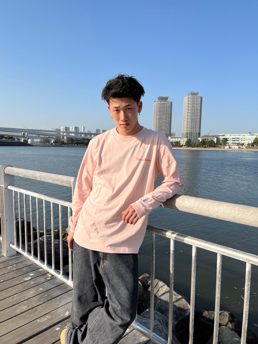 PeaceBeam moment LS Tee/ Off pink