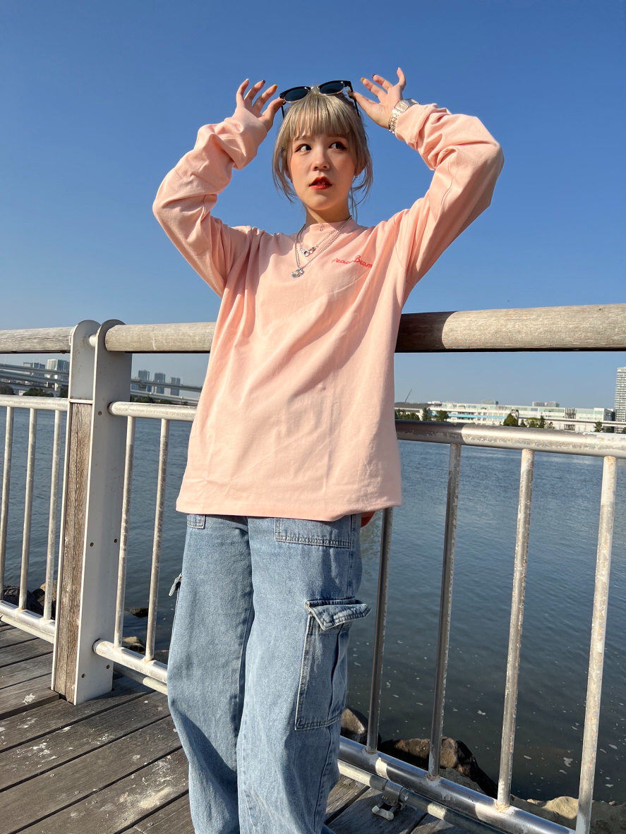 PeaceBeam moment LS Tee/ Off pink