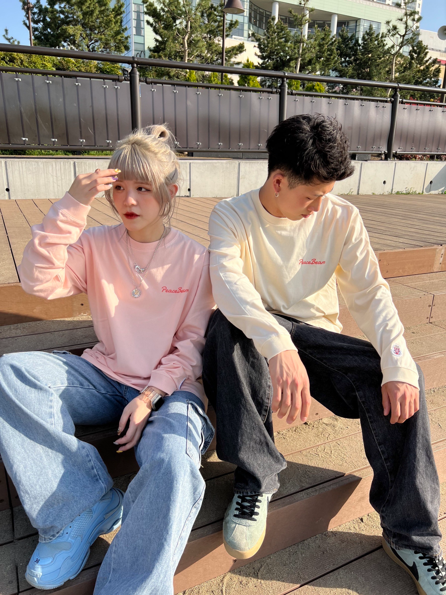 PeaceBeam moment LS Tee/ Off pink