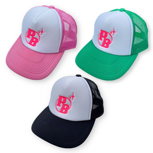 PeaceBeam Star Mesh Cap (black,green,pink)