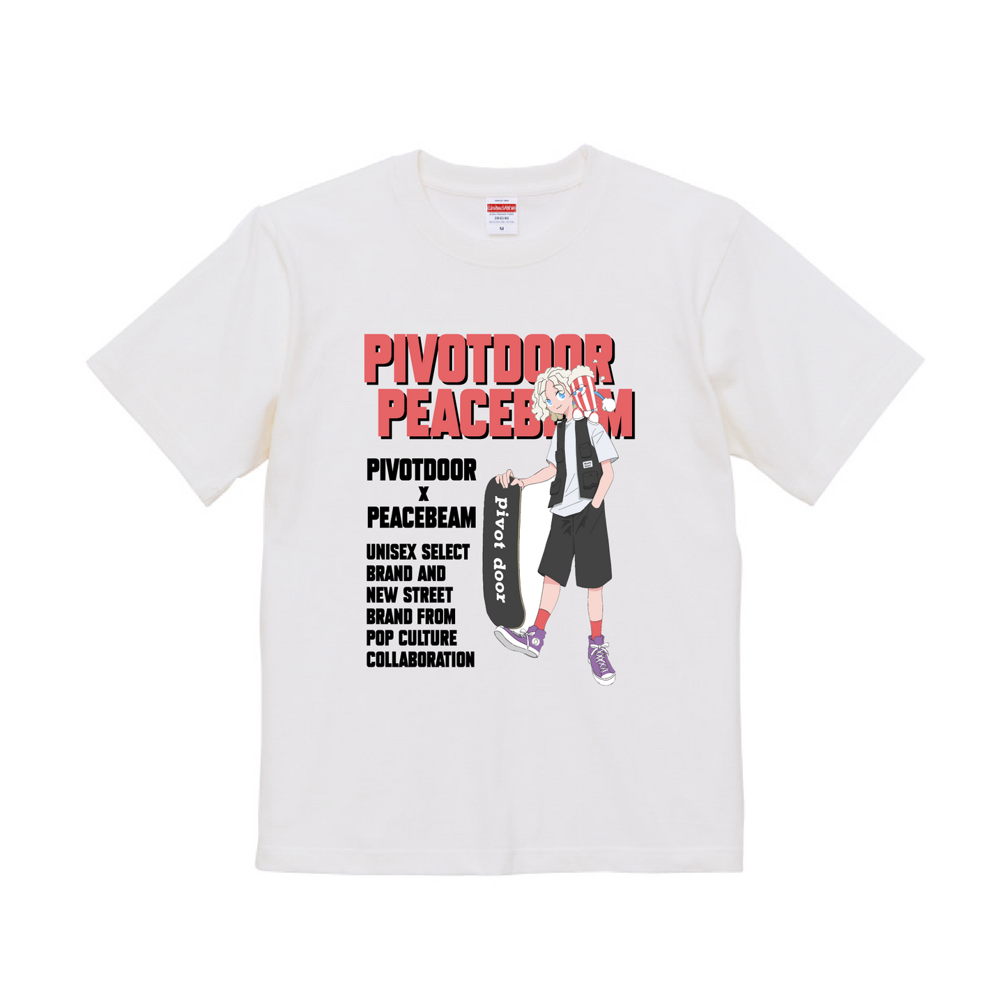 PeaceBeam🍿✖️pivot door original Tee/white