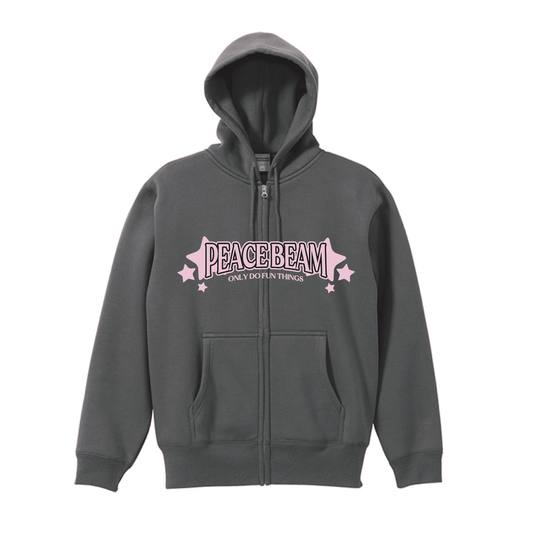 PeaceBeam Star Zip Hoodie / GRAY